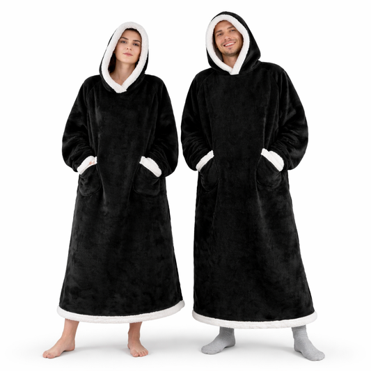 SWEAT PLAIDE OVERSIZE À CAPUCHE